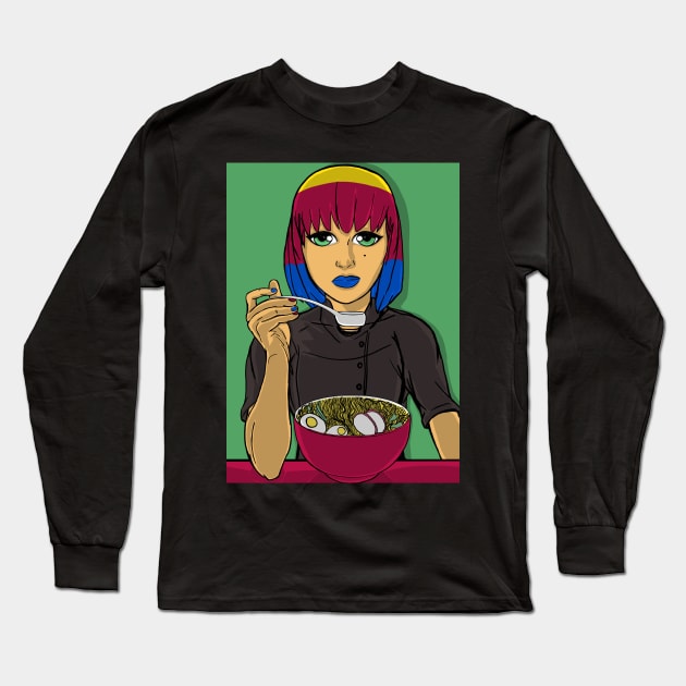 Hot Ramen Long Sleeve T-Shirt by Donforte